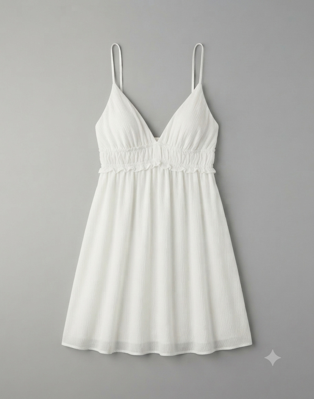 Terranova White Sleeveless V-Neck Dress Women’s Medium Spaghetti Strap Summer